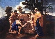 POUSSIN, Nicolas Et in Arcadia Ego af oil painting on canvas